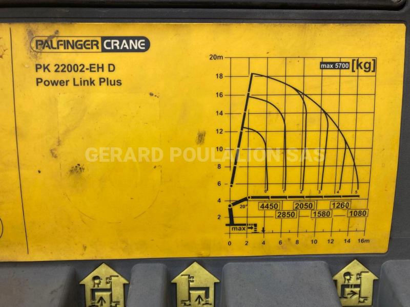 Camion Volvo FMX 410 GRUE PALFINGER PK 22002 EH-D Plateau