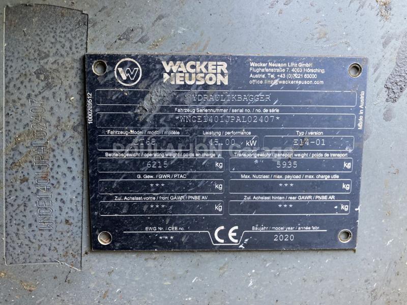 Pelle Wacker Neuson ET65 E14-01 Mini-pelle