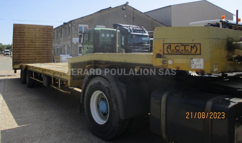 Semi-remorque ACTM S32215EA PORTE CHAR  2 esieux Porte engins