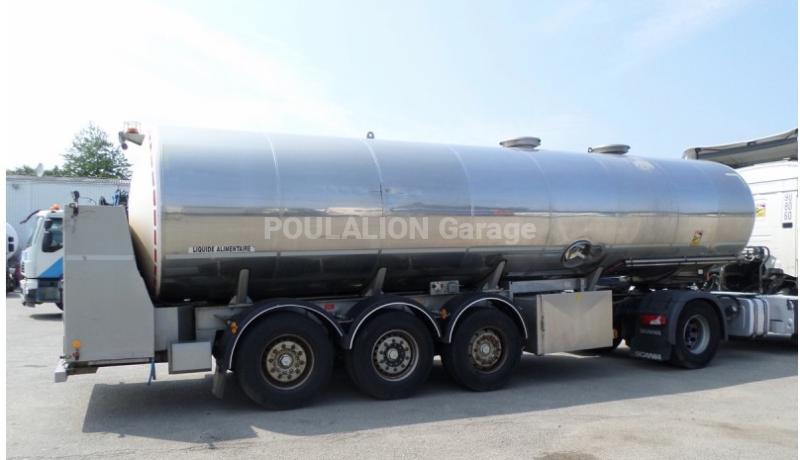 Semi-remorque MAGYAR collecte de lait 29500L 1 CPT 3 ESSIEUX Citerne Alimentaire