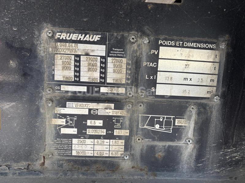 Semi-remorque Fruehauf VAN 154290 2 essieux Fourgon
