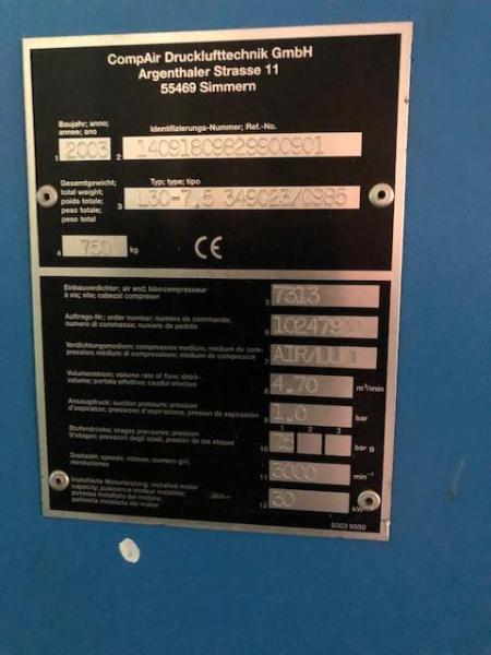 Matériel de chantier COMPAIR L30-7.5