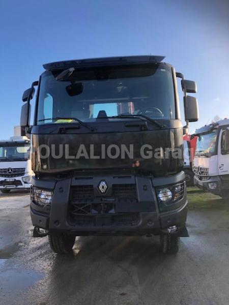 Camion Renault K480 Medium 13L E6 8x4 GRUE PALFINGER PK 24.001 SLD5 Polybenne