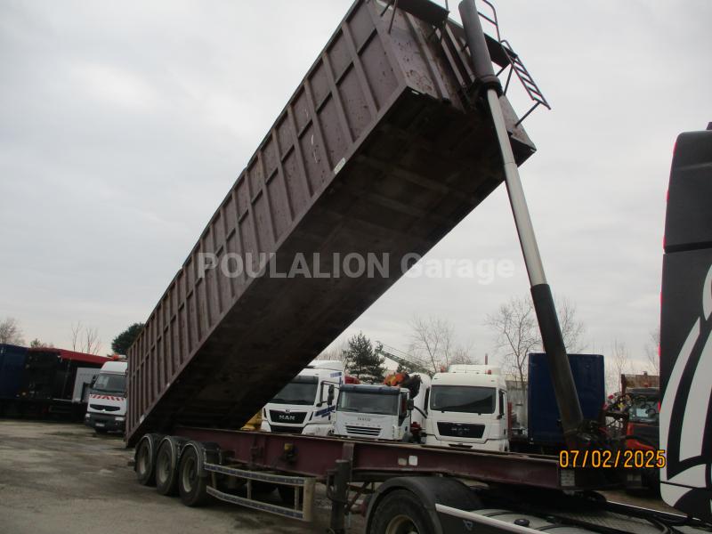 Semi-remorque Trax 62m3 3 essieux Benne Benne à ferraille