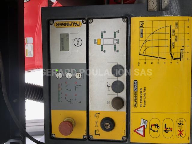 Camion Mercedes GRUE PALFINGER PK 22002-EH B 22T, 2 allonges 3248 KN-CHNT Benne Bi-benne