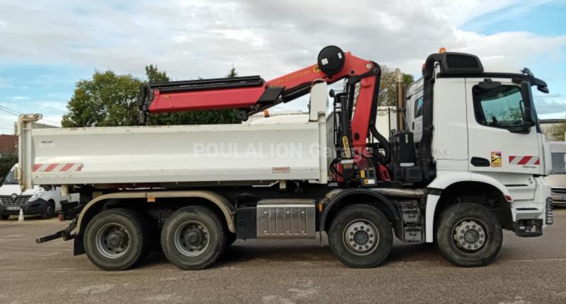 Camion Mercedes GRUE PALFINGER PK 22002-EH B 3248 KN-CHNT Benne Bi-benne