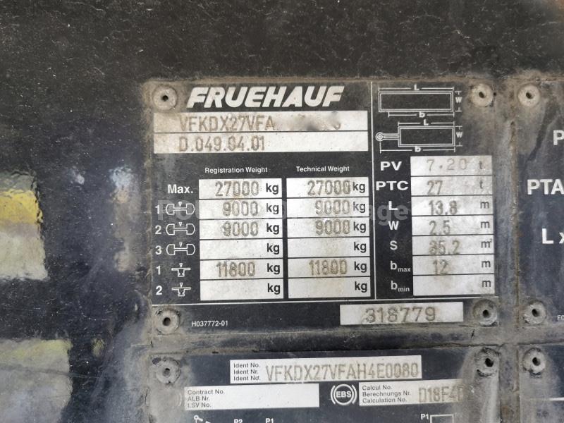 Semi-remorque Fruehauf 2 essieux Fourgon