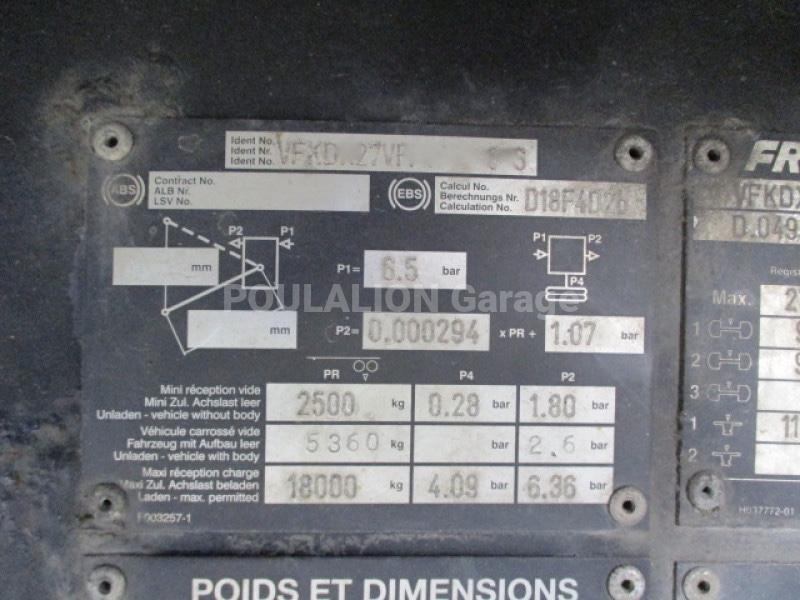 Semi-remorque Fruehauf 2 essieux Fourgon