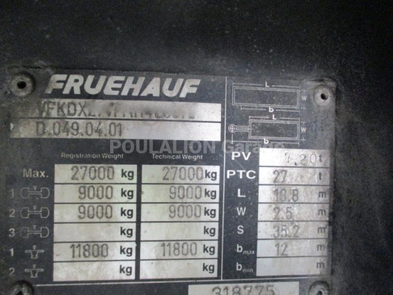 Semi-remorque Fruehauf 2 essieux Fourgon