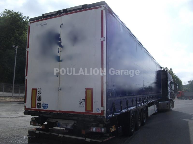 Semi-remorque Krone hayon élévateir Dhollandia coffre porte-palettes Rideaux coulissants PLSC