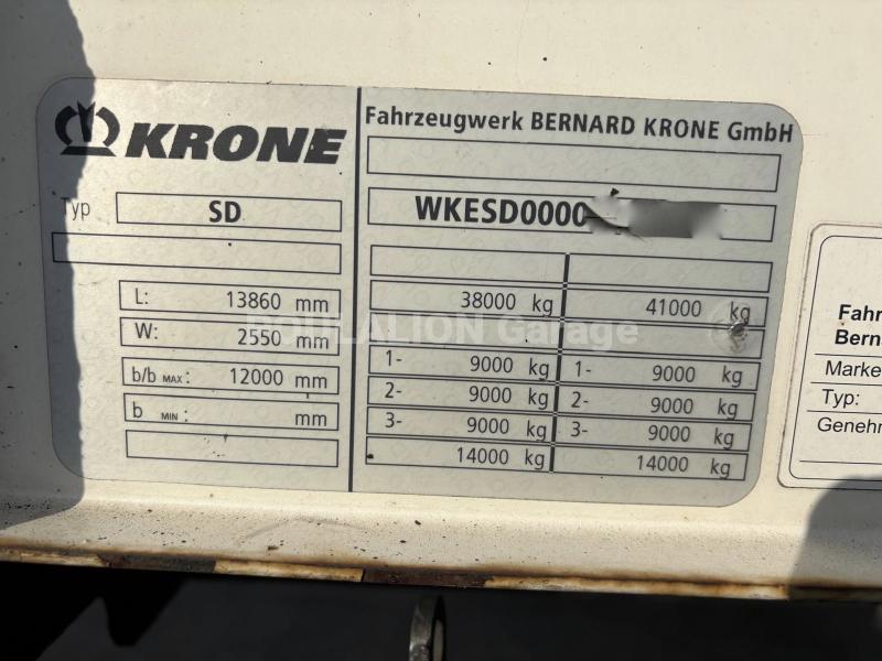 Semi-remorque Krone hayon élévateir Dhollandia Rideaux coulissants PLSC