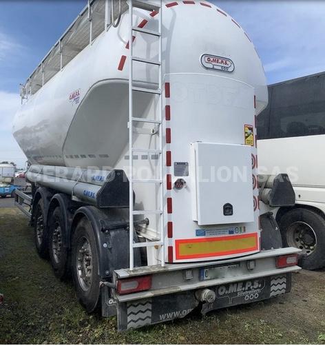 Semi-remorque Omeps 39M3 PULVERULENT 3 essieux Citerne À ciment