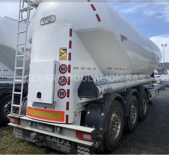 Semi-remorque Omeps 39M3 PULVERULENT 3 essieux Citerne À ciment