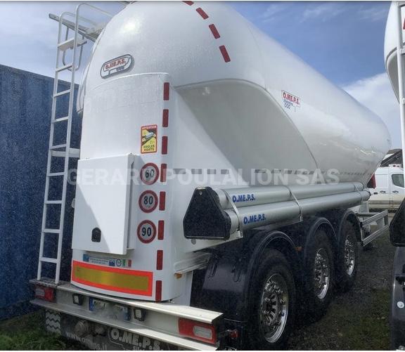 Semi-remorque Omeps 39M3 PULVERULENT 3 essieux Citerne À ciment