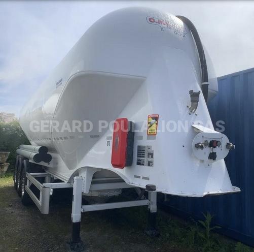 Semi-remorque Omeps 39M3 PULVERULENT 3 essieux Citerne À ciment