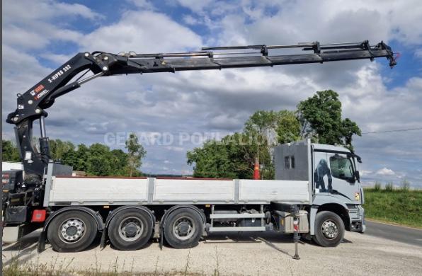 Camion Mercedes AROCS 5 3246 TLG-ENT 8x4 AVEC GRUE HIABX-325HIPRO Plateau