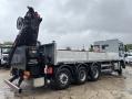Camion Mercedes AROCS 5 3246 TLG-ENT 8x4 AVEC GRUE HIABX-325HIPRO RALENTISSEUR MOTEUR Plateau