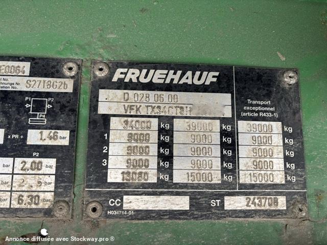 Photo Fruehauf HAYON élévateur, bâche 3 essieux image 11/13