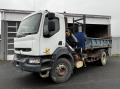 Camion Renault KERAX 260 bi-benne GRUE EFFER Benne Bi-benne