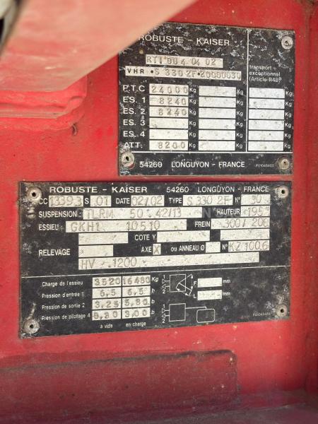 Semi-remorque Kaiser ROBUSTE INCENDIE Véhicules spéciaux Pompiers