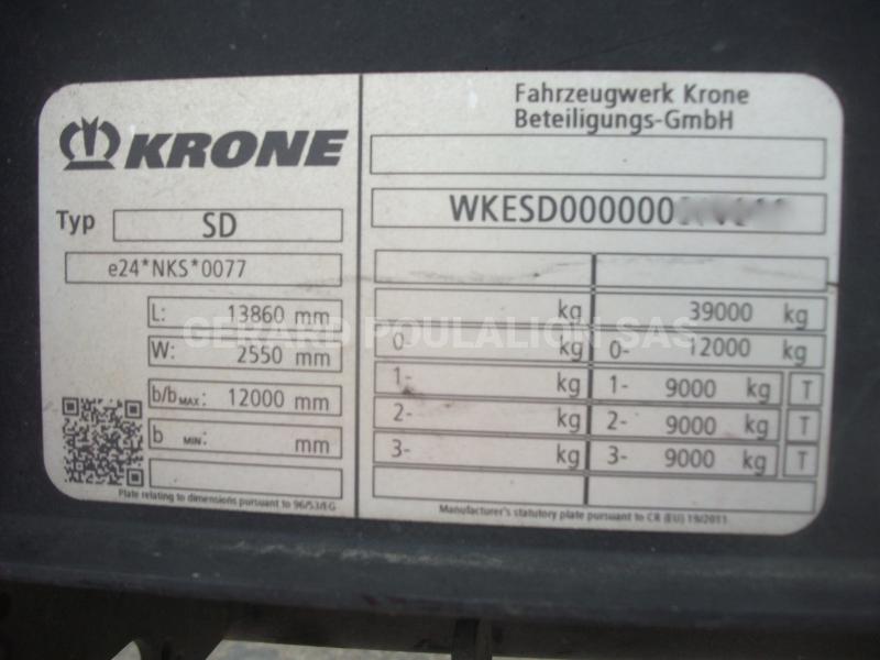 Semi-remorque Krone Rideaux coulissants PLSC
