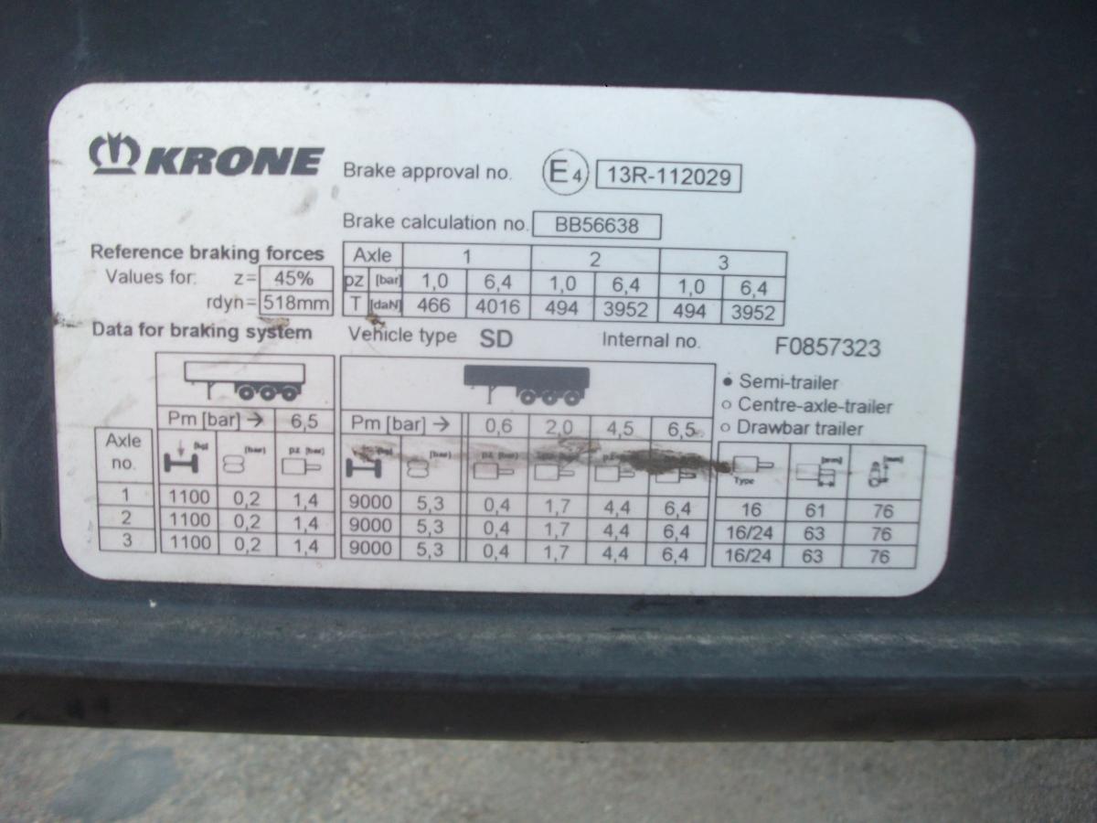 Semi-remorque Krone Non spécifié