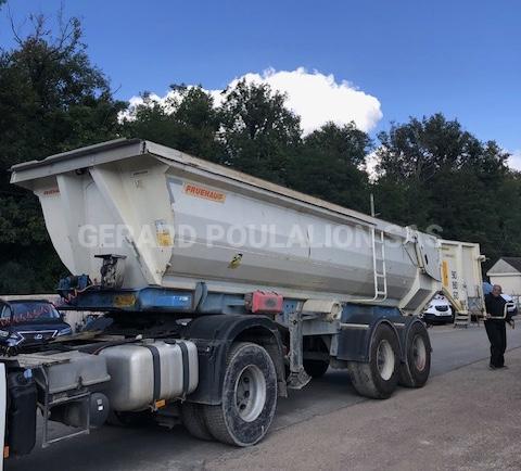 Semi-remorque Fruehauf porte hydraulique sans verrin Benne Benne TP