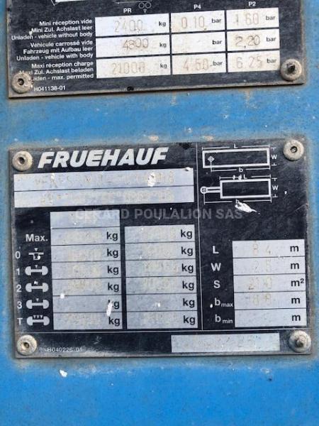 Semi-remorque Fruehauf porte hydraulique sans verrin Benne Benne TP
