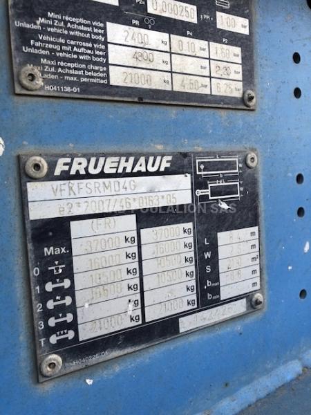 Semi-remorque Fruehauf porte hydraulique sans verrin Benne Benne TP