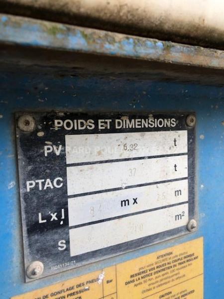 Semi-remorque Fruehauf porte hydraulique sans verrin Benne Benne TP