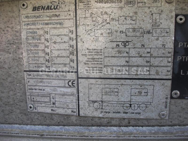 Semi-remorque Benalu benne avec la bâche éléctrique, CUL et PORTES HYDRAULIQUES Benne Benne TP