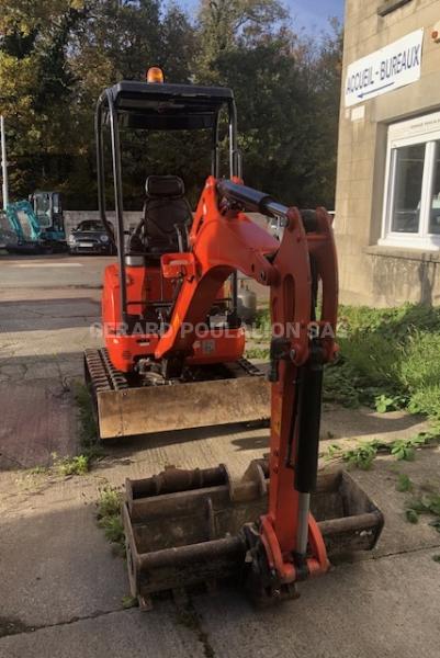 Pelle Kubota U15-3 VHG Canopy 1T5  sur chenilles AVEC 3 GODETS Mini-pelle