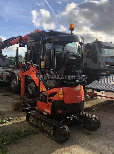 Pelle Kubota U15-3 VHG Canopy 1T5  sur chenilles AVEC 3 GODETS Mini-pelle