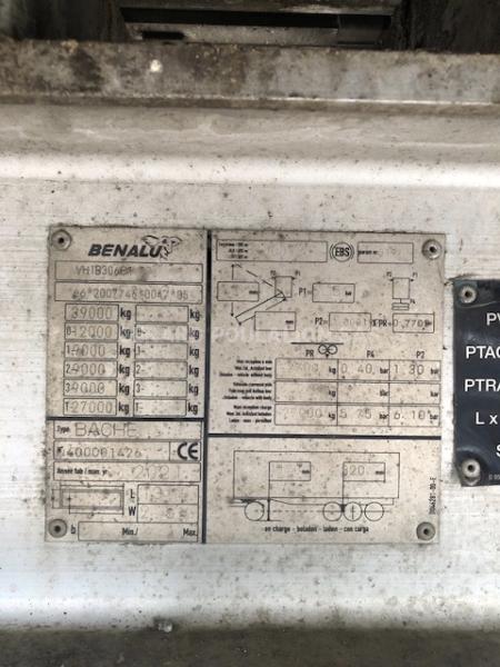 Semi-remorque Benalu JUMBOLINER Benne Benne arrière