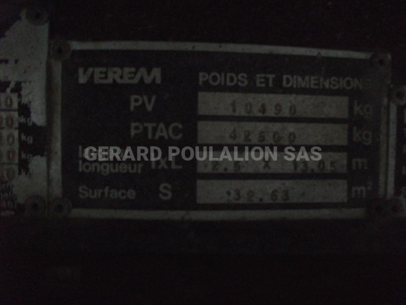 Semi-remorque VEREM PLATEAU PTE ENG 3 ESS. autre ptac possible: 42500kg Porte engins