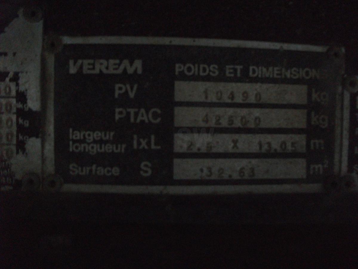 Semi-remorque VEREM PLATEAU PTE ENG 3 ESS.