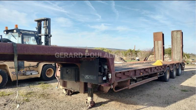 Semi-remorque VEREM PLATEAU PTE ENG 3 ESS. autre ptac possible: 42500kg Porte engins
