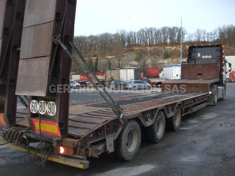 Semi-remorque VEREM PLATEAU PTE ENG 3 ESS. autre ptac possible: 42500kg Porte engins
