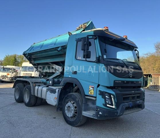 Camion Volvo FMX 410 PONT RELEVABLE, BÂCHE MANUELLE Benne Bi-benne