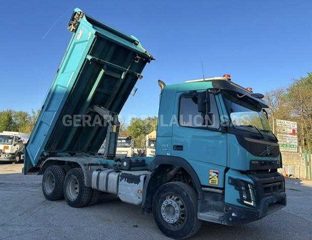 Camion Volvo FMX 410 PONT RELEVABLE, BÂCHE MANUELLE Benne Bi-benne