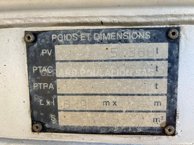 Semi-remorque Benalu BÂCHE manuelle 1-er ess. relevable,  Cul hydraulique Benne Benne arrière