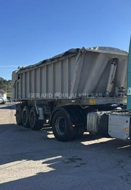 Semi-remorque Benalu BÂCHE manuelle 1-er ess. relevable,  Cul hydraulique Benne Benne arrière