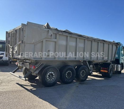 Semi-remorque Benalu BÂCHE manuelle 1-er ess. relevable,  Cul hydraulique Benne Benne arrière