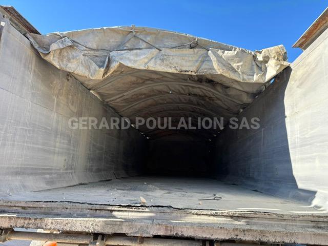 Semi-remorque Benalu BÂCHE manuelle 1-er ess. relevable,  Cul hydraulique Benne Benne arrière