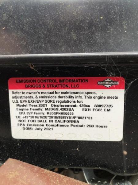 Repuestos Aspirateur à feuilles MECAGIL LEBON d'ocasion moteur BRIGGS&amp;STRATTON XR2100 420cc
