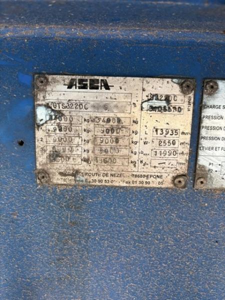 Semi-remorque ASCA caisse souple  3 ess.
