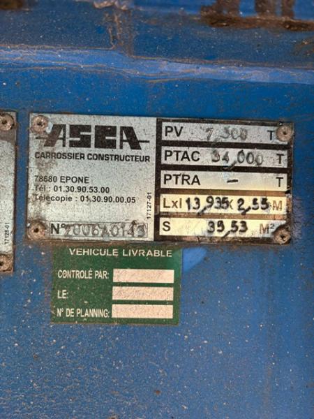 Semi-remorque ASCA caisse souple  3 ess.