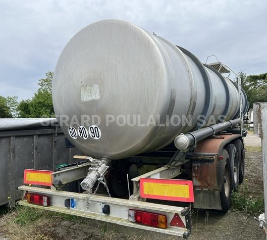 Semi-remorque Eta CIT ALIM 23000 L 1 cptm 3 ess. Mono compartiment, 1 trappe d'accès haute Citerne Alimentaire