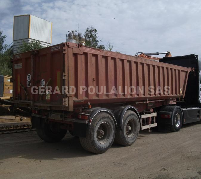 Semi-remorque Robuste kaiser 2 ess. 4 gros pneus Benne Benne TP