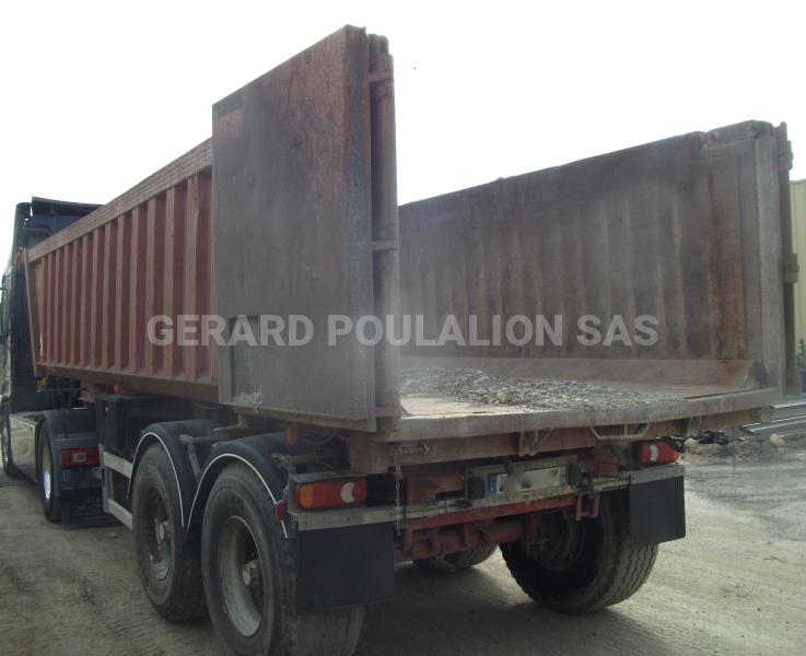 Semi-remorque Robuste kaiser 2 ess. 4 gros pneus Benne Benne TP